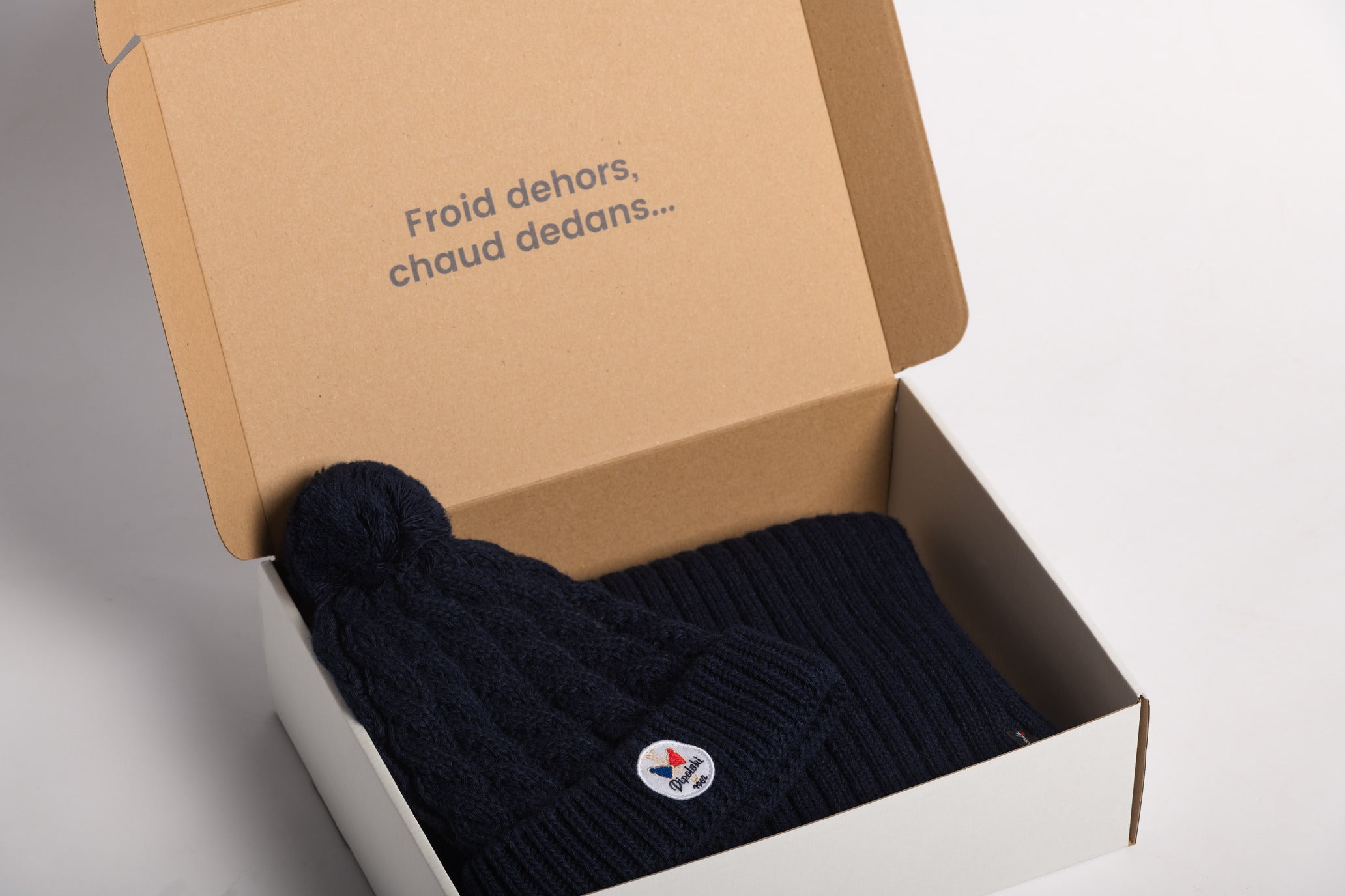 Coffret cadeaux Bonnet GSTAAD X Echarpe Pervenche