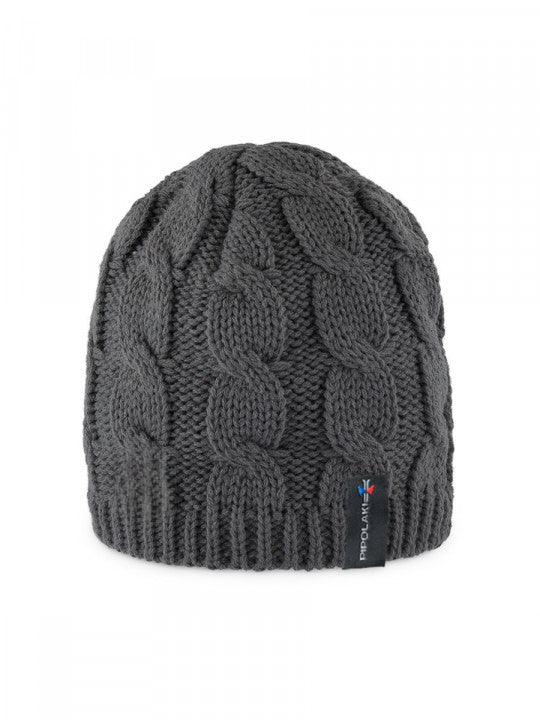 Bonnet Genepi réglisse en maille torsadée - Pipolaki