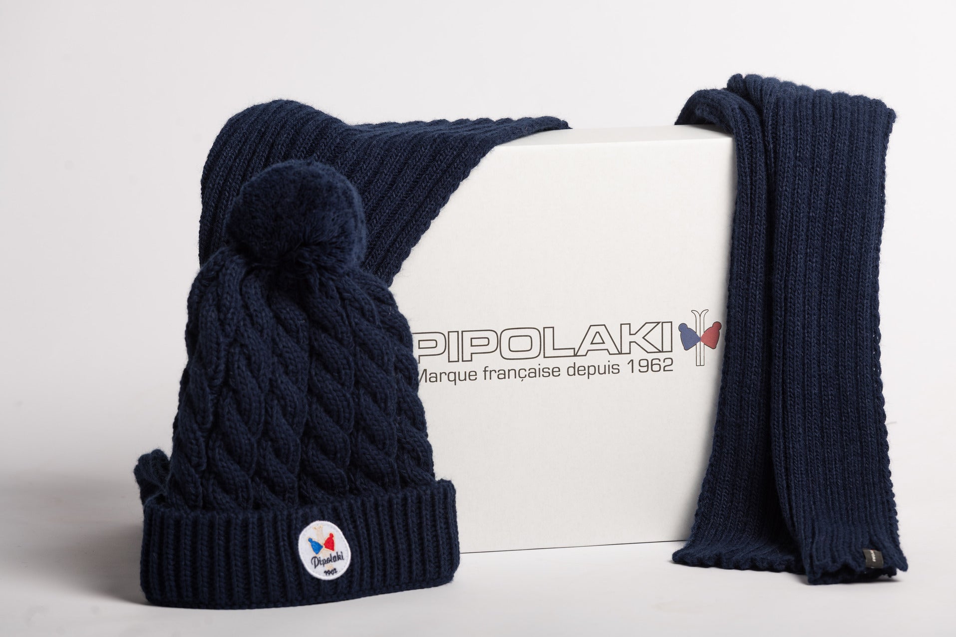 Coffret cadeaux Bonnet GSTAAD X Echarpe Pervenche